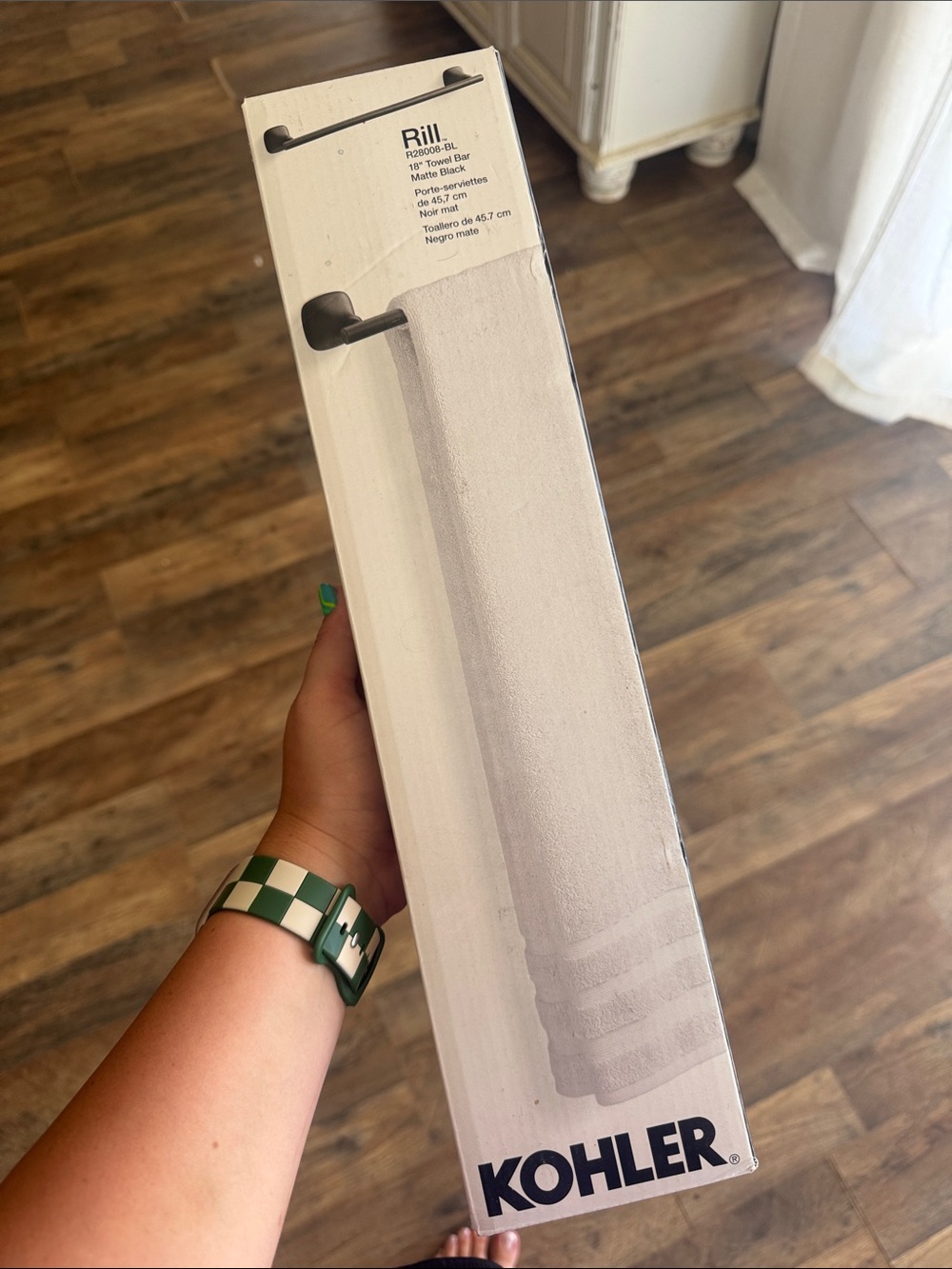 Kohler Rill Matte Black Single Towel Bar
